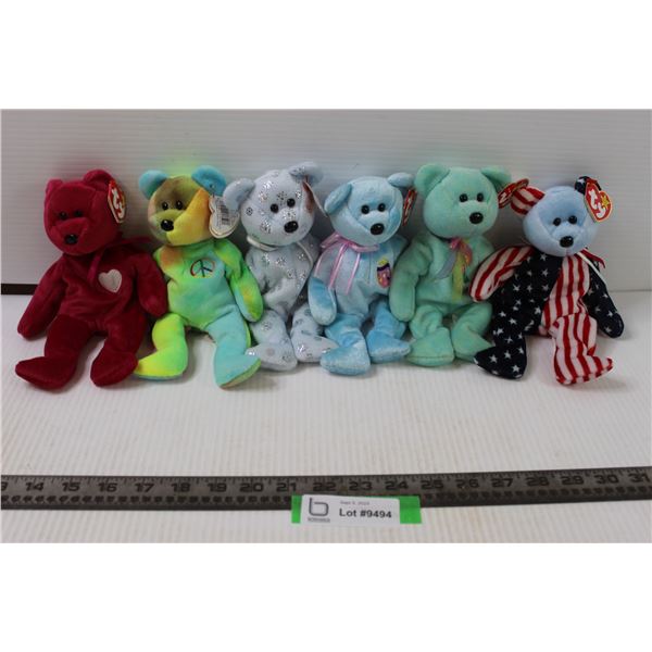 (6) Ty Beanie Babies