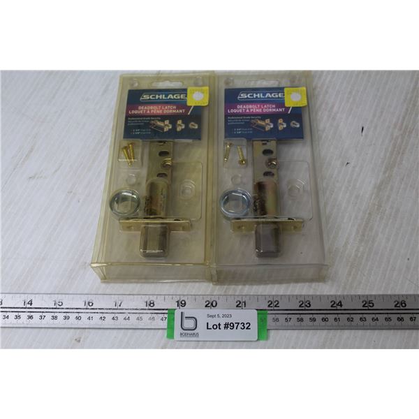 (2) Schlage Deadbolt Latches  (NIB)