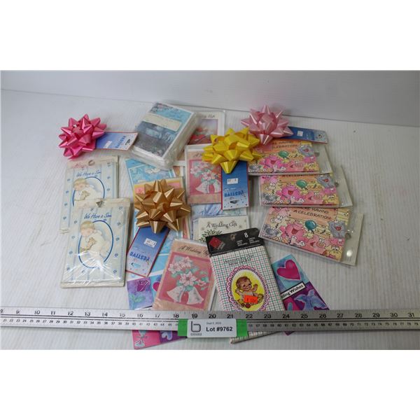 Assortment of Party & Gift Cards - (4) Bows