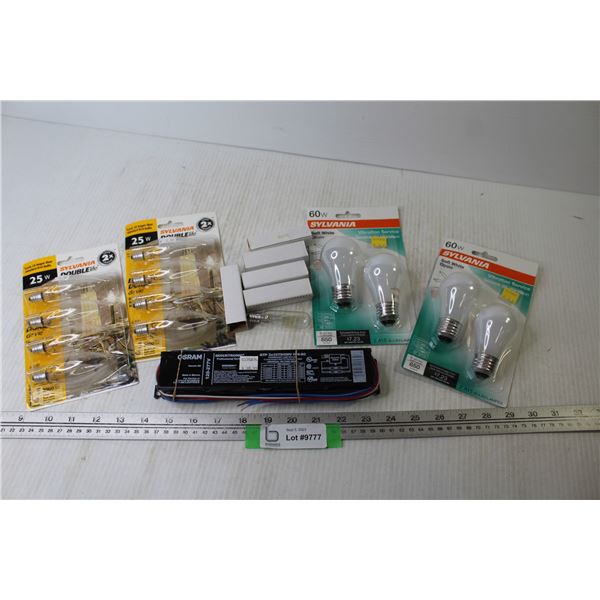 Fluorescent Lamp Ballast - Assortment of Light Bulbs