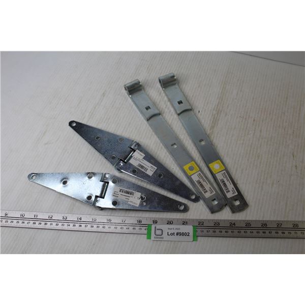 (2) 6" Hinges - (2) 10" Strap Hinges