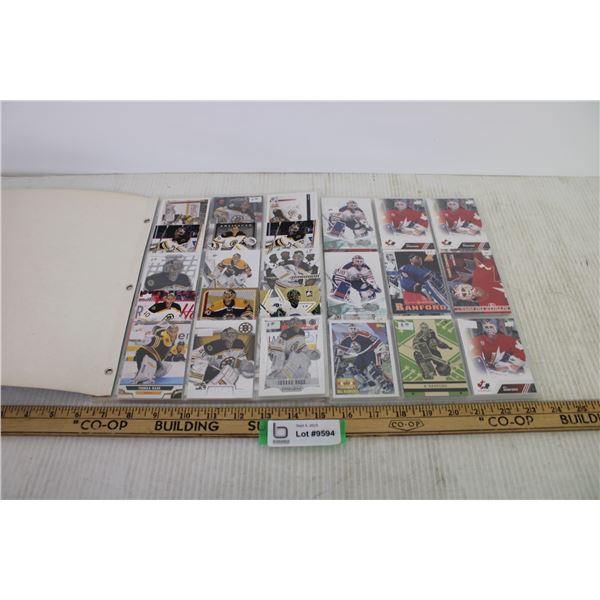 (2) Binders Featuring NHL Goalies Bill Ranford and Tuukka Rask