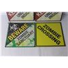 Image 2 : (4) Tin Zombie Signs