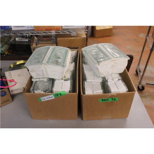 (2) Boxes of Glass Decorative Bricks