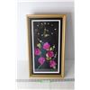 Image 1 : Floral Hanging Wall Clock - 12" x 21"