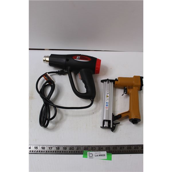 Drill Master Heat Gun and Canwood 18 Gauge Brad Nailer