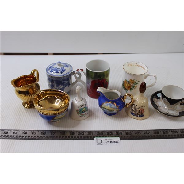 (9) Assorted Mugs, Teacup and Other China