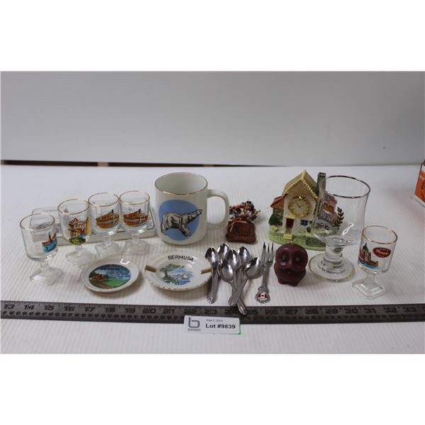 Assorted Glassware and Other Decor