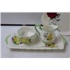 Image 2 : Cream and Sugar Set + Dainty Saucer and Plate