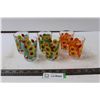 Image 1 : (6) Retro Flower Tumblers