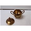 Image 2 : Gold Plated Tea Set - Pot, Cream and sugar Set