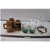 Image 1 : (6) Assorted Glasses (3) Decorative Beer Mugs, +Misc.