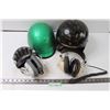 Image 1 : (2) Vintage Helmets and (2) Pairs of Headphones