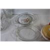Image 2 : Glass Dish w/Lid - Oval Glass Lids - (2) Vase - Oval Glass Lids Divided Glass Tray