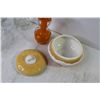 Image 4 : Glass Dish w/Lid - Oval Glass Lids - (2) Vase - Oval Glass Lids Divided Glass Tray