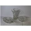 Image 5 : Glass Dish w/Lid - Oval Glass Lids - (2) Vase - Oval Glass Lids Divided Glass Tray