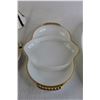 Image 3 : Fire King Gold Trimmed Divided Milk Glass Dish +Divided Dish and Misc.