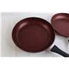 Image 3 : (2) Burgundy Paderno Frying Pans