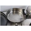 Image 3 : (2) Frying Pans (One has Mismatched Lid), (2) Pots, Dog Water Bowl