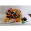 Image 1 : (12) Plushies (A&W Root Beer Bear, Roo, Halloween Jack-O'-Lantern) Strawberry Shortcake Zippered Pou