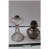 Image 1 : (2) Kerosene Lamps - No chimneys