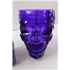 Image 3 : (2) Bombay Sapphire Glasses and Purple Skull Glass