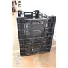 Image 3 : *(2) Black Plastic Packing Crates