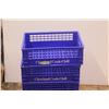 Image 3 : *(4) Heavy Duty Blue Plastic Packing Crates