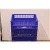 Image 3 : *(4) Heavy Duty Blue Plastic Packing Crates