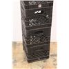 Image 2 : *(4) Black Plastic Milk Crates