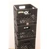 Image 3 : *(4) Black Plastic Milk Crates