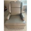 Image 1 : Leather Like Swivel Reclining Chair  27 Wide x 34 Deep x 37 High
