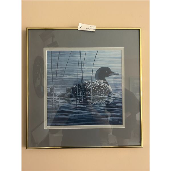 Loon Painting  77/670 - Artist John Hiebert  18 Wide x 18 High