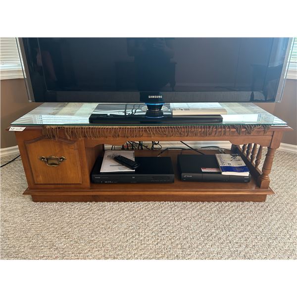 TV Stand With Cupboard (Electronics Not Included) 20 Deep x 50 Long x 17 High