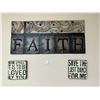 Image 1 : 3 Inspiratioal Pictures  Faith 13 High x 29 Wide, Other 2 are 7 x 7