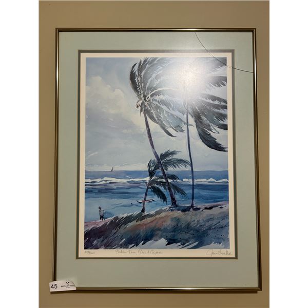 "Bodden Town Grand Cayman" Print  273/1000 (Cracked Glass) Artist Janet Walker