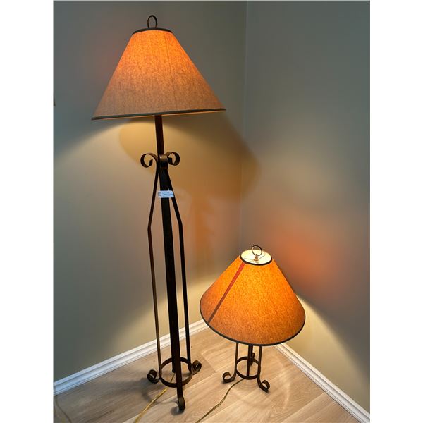 2 Modern Lamps 1 Table & 1 Floor  Floor Lamp is 59 High