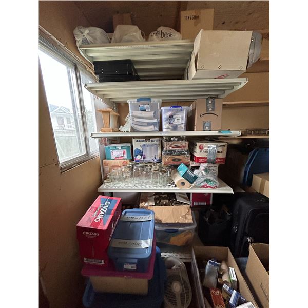 Metal Shelving  47 Wide x 271/2 Deep x Approx 78 High (Contents Not Included)