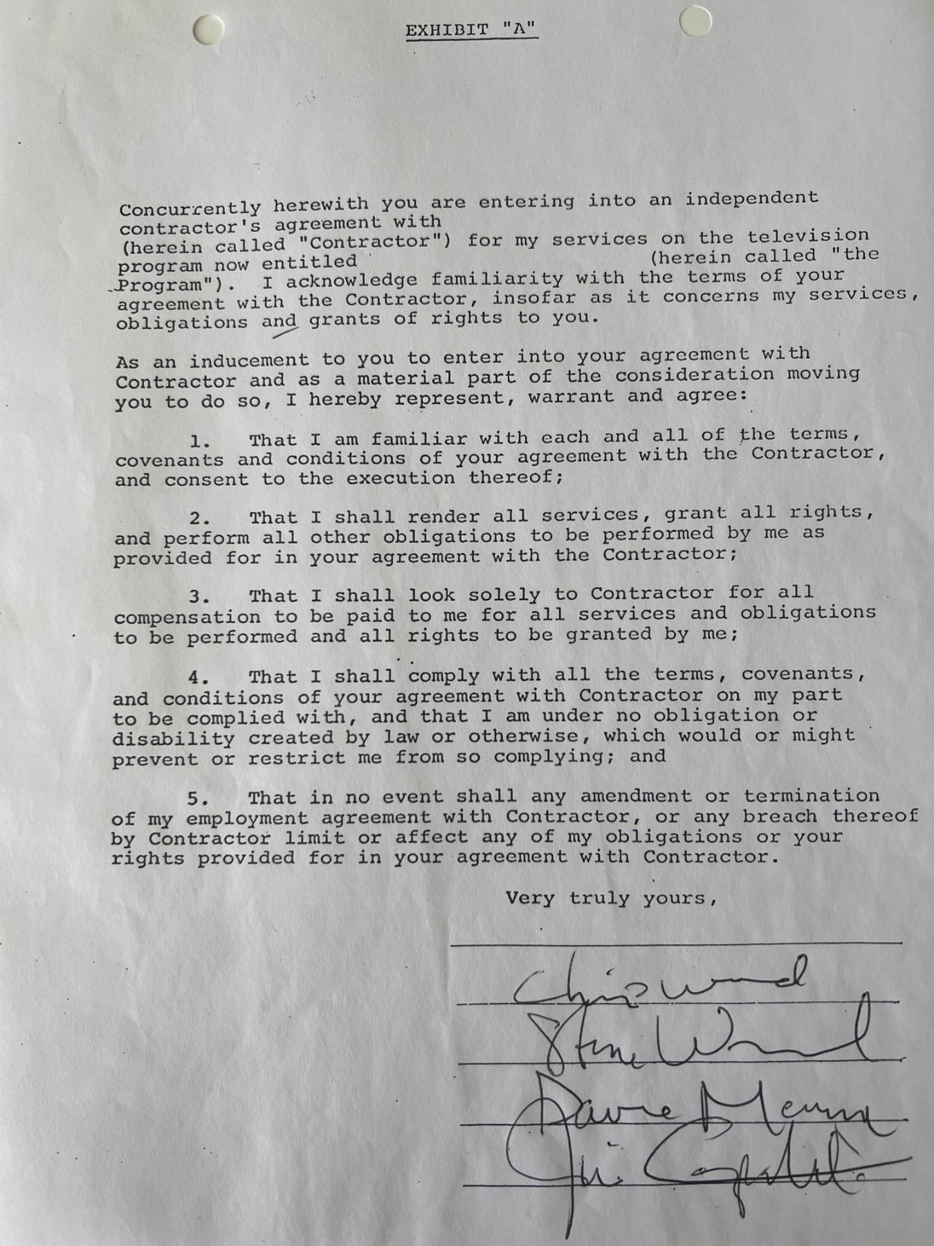 Traffic signed contract
