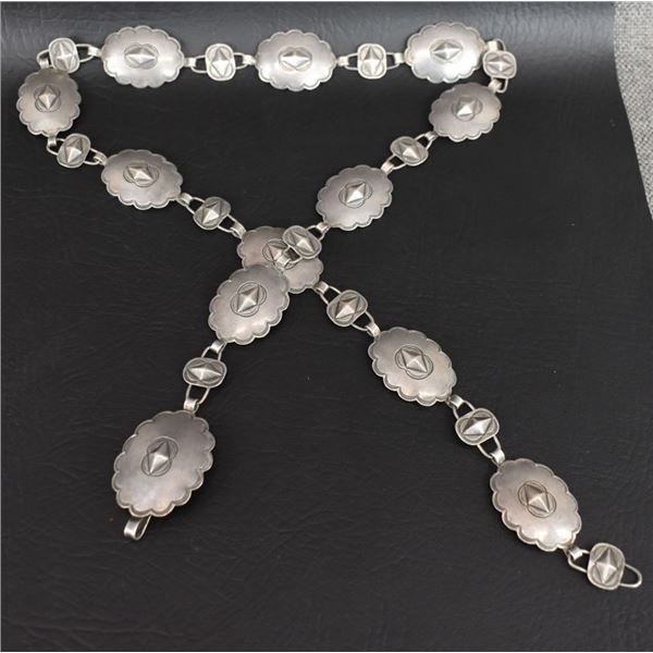 NAVAJO INDIAN LINK CONCHO BELT