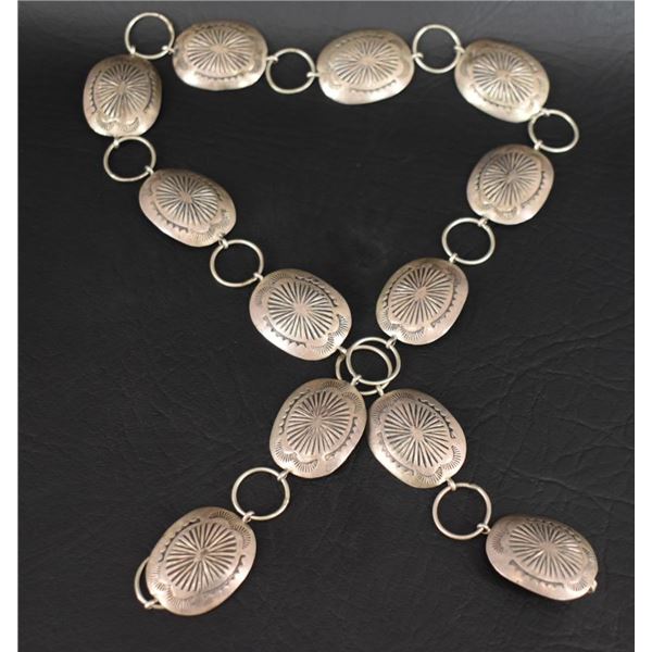 NAVAJO INDIAN LINK CONCHO HAT BAND