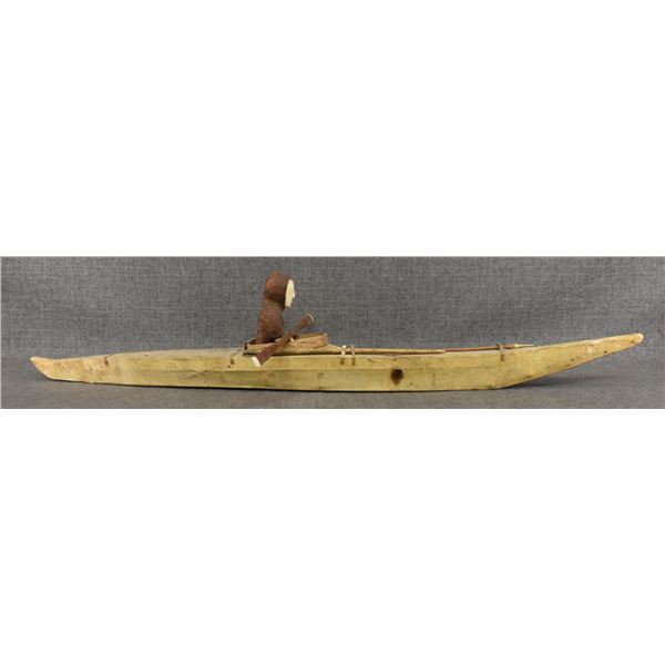 ESKIMO INDIAN TOY CANOE