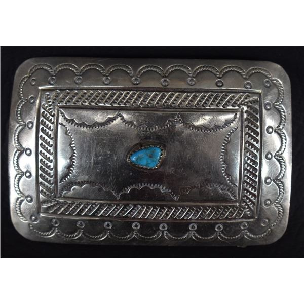 NAVAJO INDIAN SILVER BUCKLE