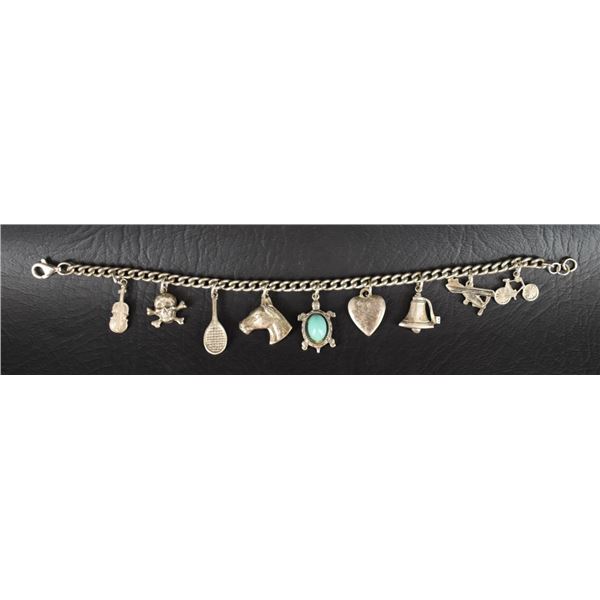 SOUTHWEST SILVER CHARM BRACELET