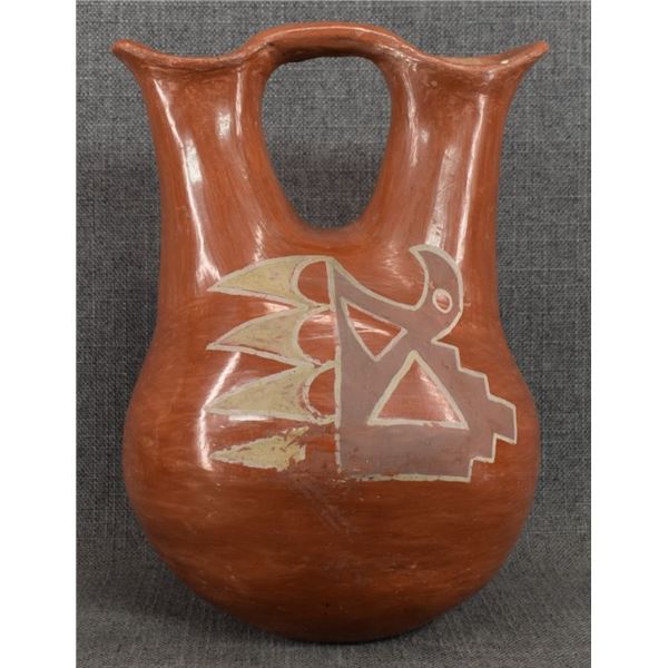 SANTA CLARA INDIAN POTTERY WEDDING VASE