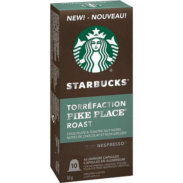 NEW CASE OF 50 STARBUCKS PIKE PLACE NESPRESSO