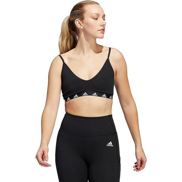 NEW ADIDAS WOMENS PUREB LS BRA, SMALL - DD SIZE