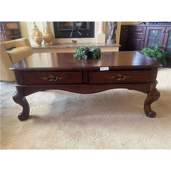 Coffee Table - Repaired Leg - 50L x 26 x 20