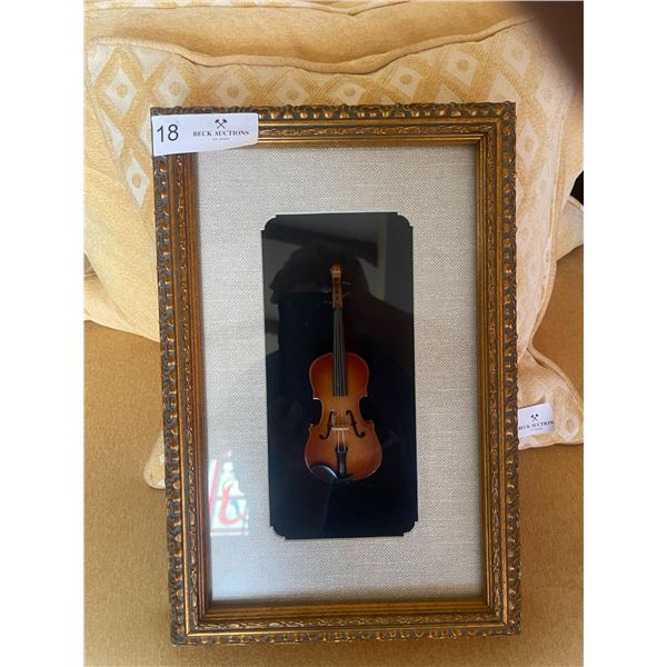Miniture Violin in Shadow Box 14.5 T x 10W