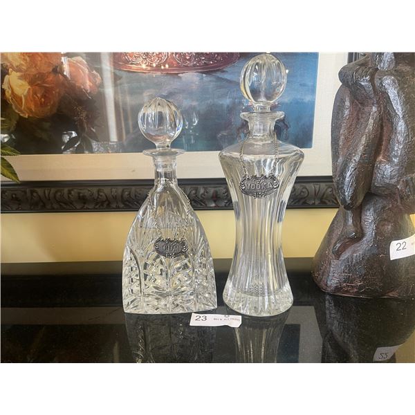 Vodka & Rum Crystal Decanters 13.5T
